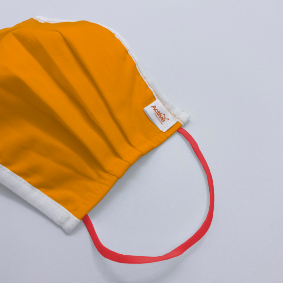 PU30™ Antiviral, Washable & Reusable Face Mask For Adult (Fresh Orange with Red Earloop) (1pcs)