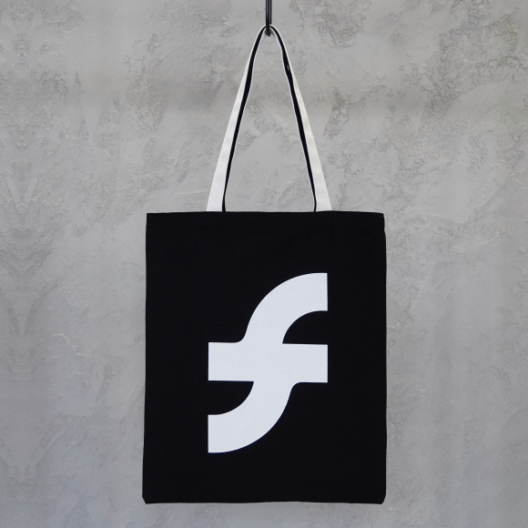 Black SFT Logo Canvas Tote Bag