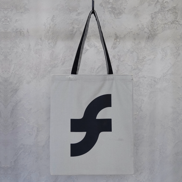 Grey SFT Logo Canvas Tote Bag