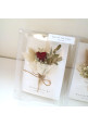Preserved rose flower card