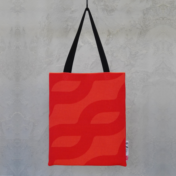 Red SFT Logo Knit Tote Bag