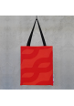 Red SFT Logo Knit Tote Bag