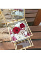 Preserved Flower Jewelry Box (Red/Khaki/White)
