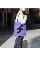 Purple SFT Logo Knit Tote Bag