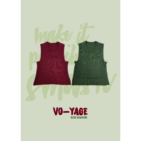 Hand embroidery knitted vest