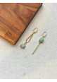 Amazonite Geometric Gold-plated Earring 