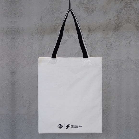 White SFT Logo Canvas Tote Bag