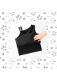 Asymmetric Tank Top (with Inner Pads) (Black)