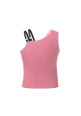 Asymmetric Tank Top (with Inner Pads) (Berry Rose)