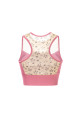 Pencil Sketch Mesh Bra Top (Berry Rose)