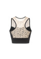 Pencil Sketch Mesh Bra Top (Black)