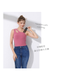 Asymmetric Tank Top (with Inner Pads) (Berry Rose)