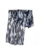 'camoflage' print+emb scarf (Grey)