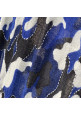 'camoflage' print+emb scarf (Blue)