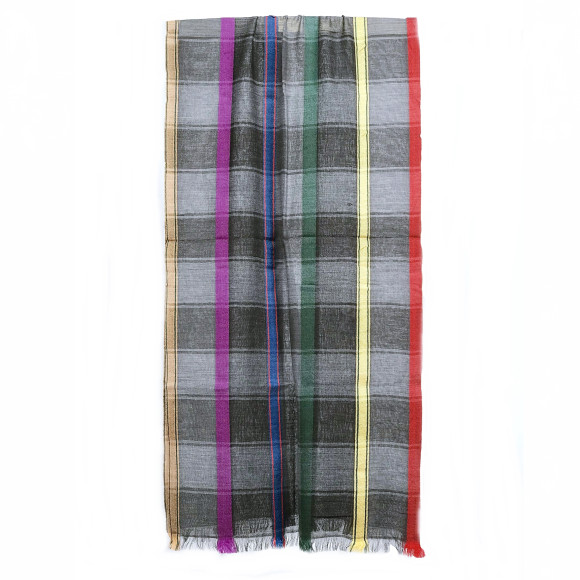 ''MIDNITE TUBE'  plaid scarf