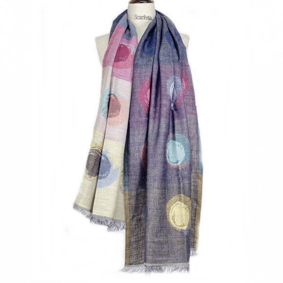 'COLOUR PLATE' jacquard scarf