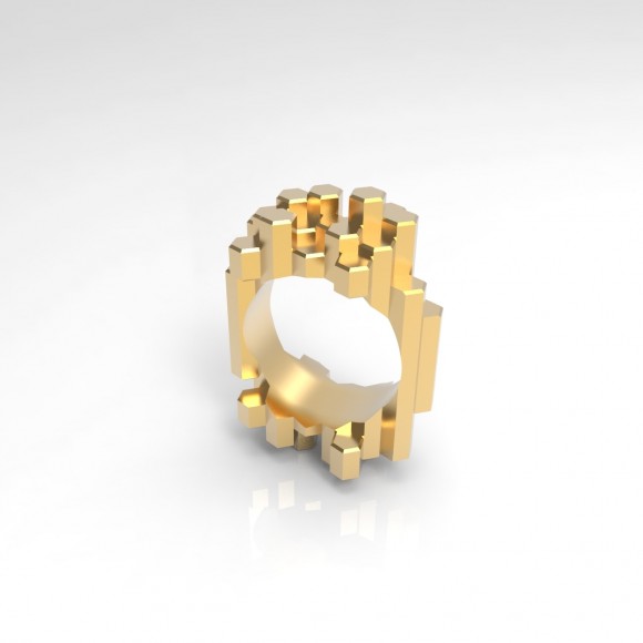 Silices Ring (Gold Plated Brass)