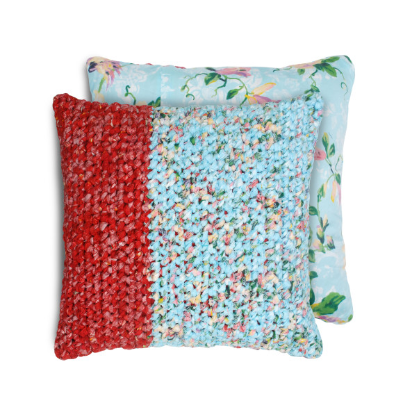 Handmade Cushion (Blue Red)