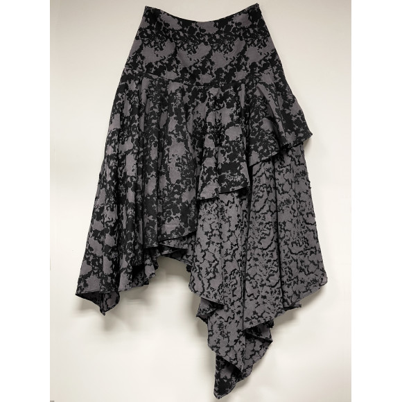 Asymmetric Jacquard Skirt