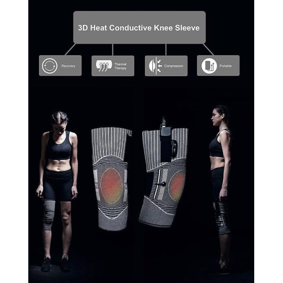 KnitWarm Smart Knee Sleeve - including 3000mAh ultra slim powerbank