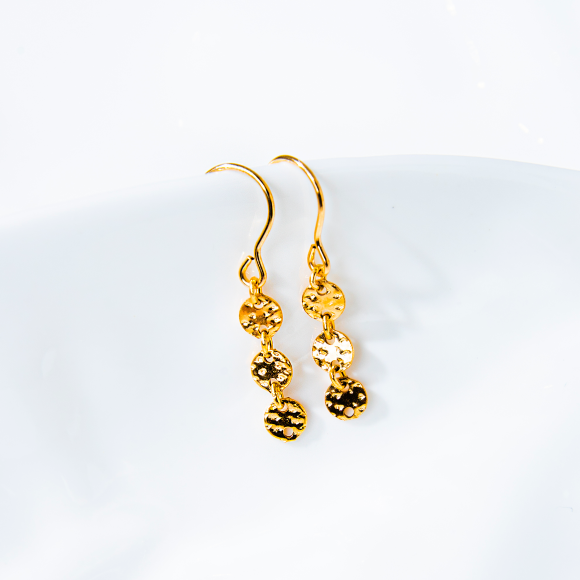 A DAMN AVE Collection: 14K Gold Filled Dotted Mini Earrings