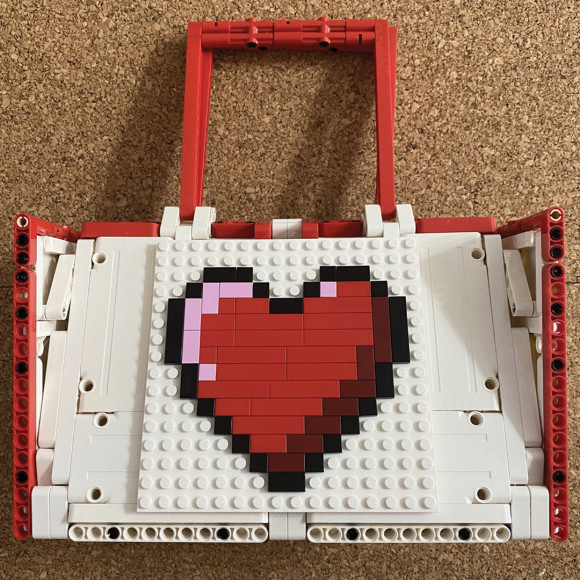 Lego Bag with Heart WHITE