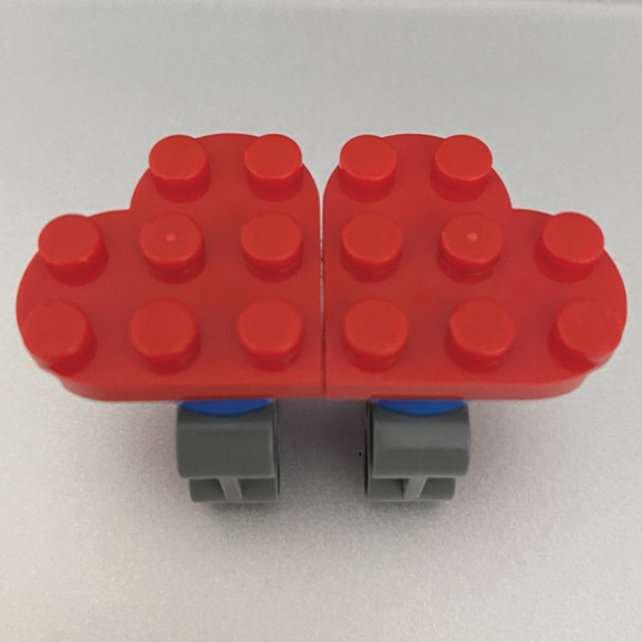 Lego Heart Ear Studs