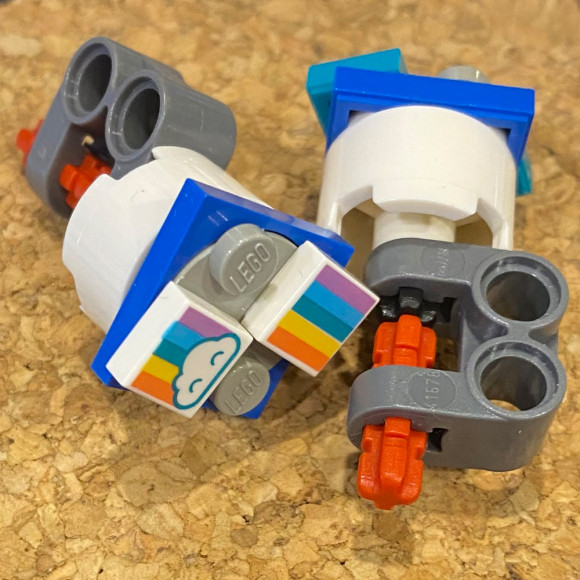 Lego Rainbow Ear Studs / Cuff Links