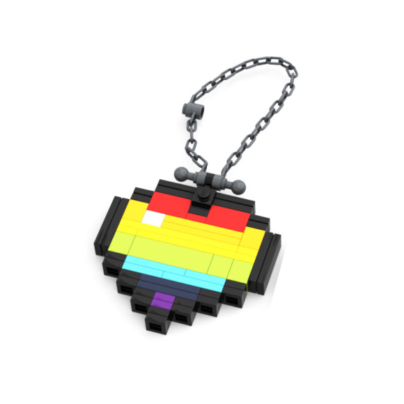 Lego Heart Bracelet -Colourful