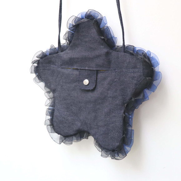 Upcycled Denim Star-shaped Cross-body Bag