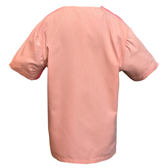 [BACK] Mutant Girl | Fabric - Orange with White Stripe | Zipper - Pink Vislon