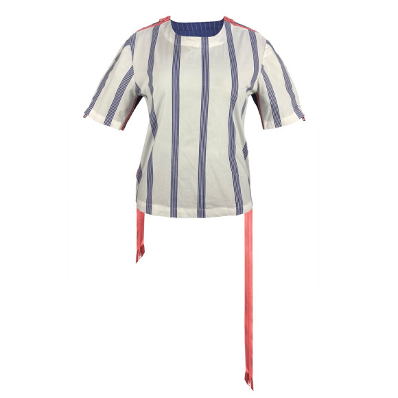 [FRONT] Mutant 2 Women | Fabric - Blue & White Stripe | Zipper - Pink Vislon