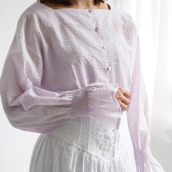 Japanese Texture Cotton Button-up Blouse