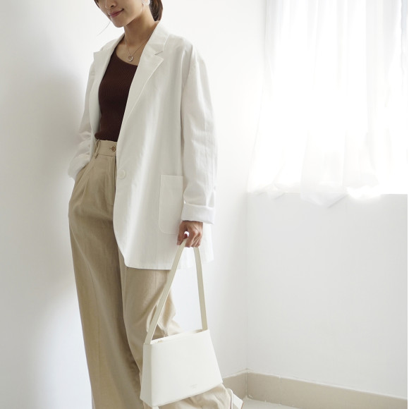 Japanese Organic Cotton Drop Shoulder Blazer