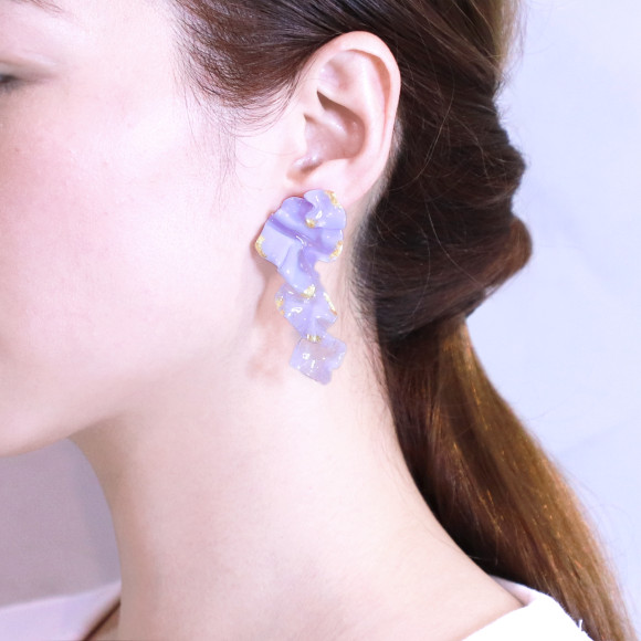 Perennial Sage Earrings Neon Lilac