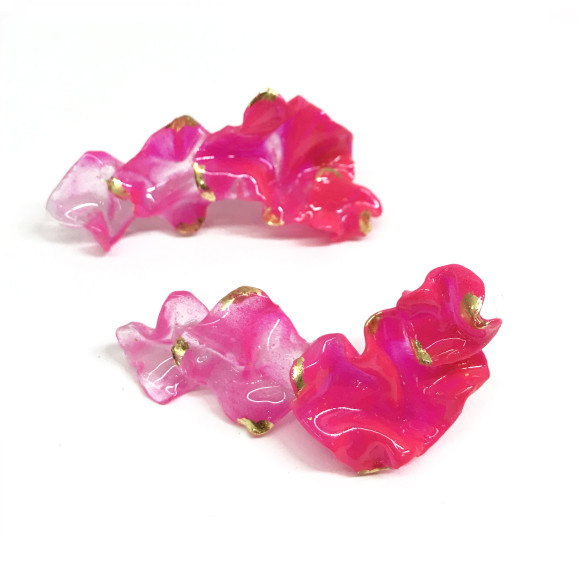 Perennial Sage Earrings Neon Pink