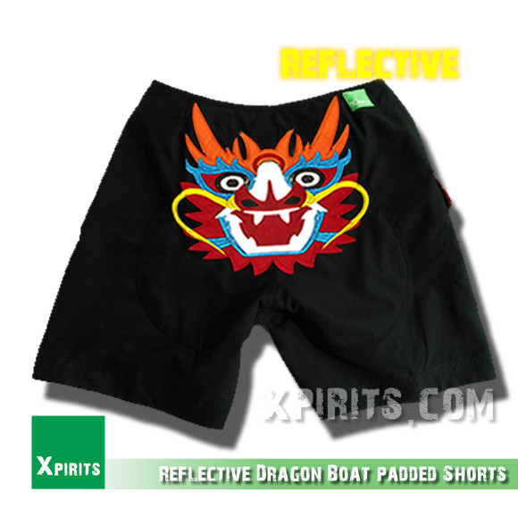 Reflective Dragon Boat Padded Shorts