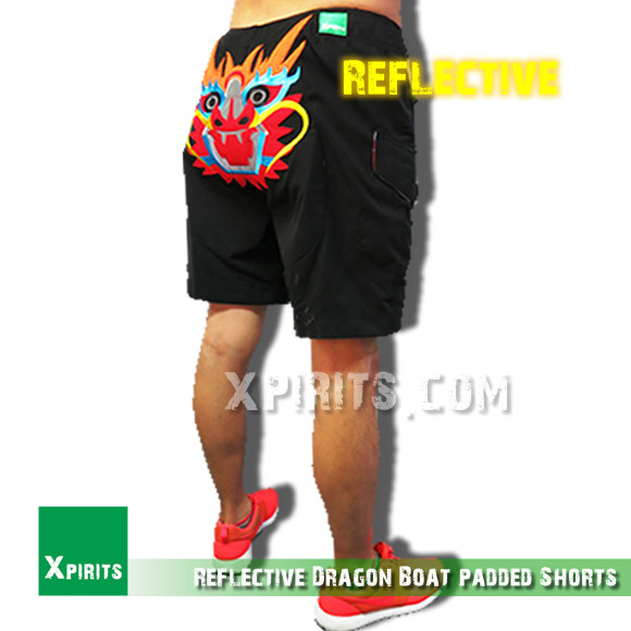 Reflective Dragon Boat Padded Shorts