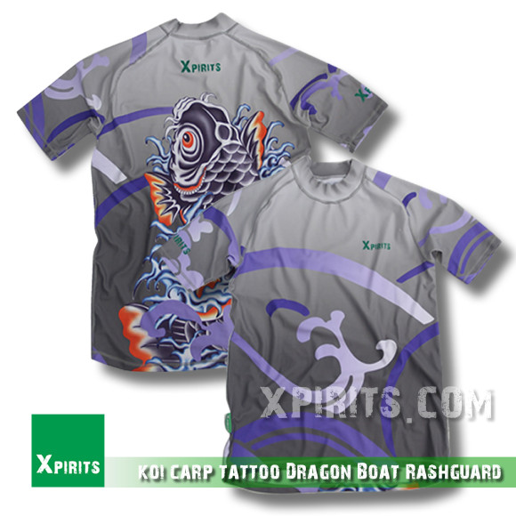 koi carp tattoo Dragon Boat Rashguard 