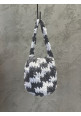 Colour blend baby yarn bucket bag (Grey)