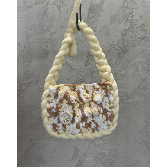 Multi-yarn handbag (Caramel)