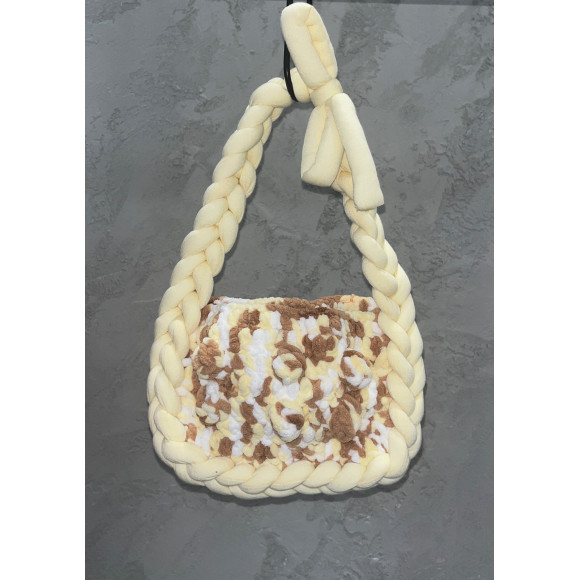Multi-yarn handbag (Caramel)