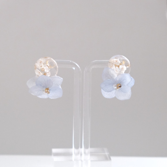 Crystal Grass x Hydrangeas Earrings