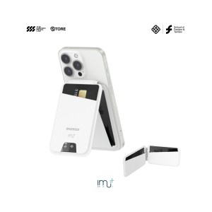 MOMAX - 1-Wallet | Magnetic Card Holder with Stand IMU+ (Vegan Leather) SR29W