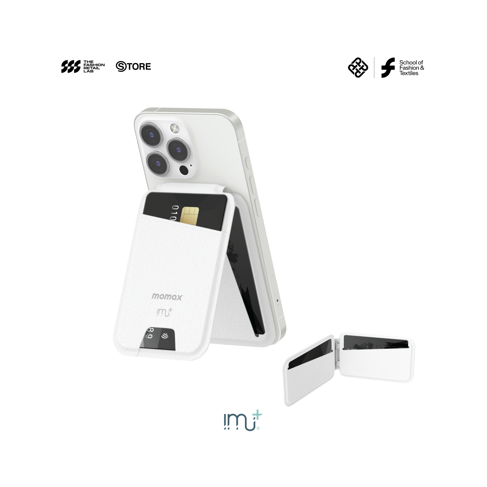 MOMAX - 1-Wallet | Magnetic Card Holder with Stand IMU+ (Vegan Leather) SR29W