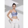 Asymmetric Marine Print Bra Top - Image 2
