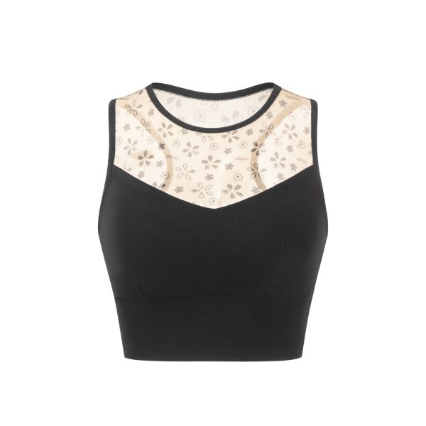 Pencil Sketch Mesh Bra Top