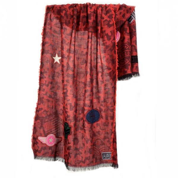 'air forcce' patch jacquard scarf - Image 4