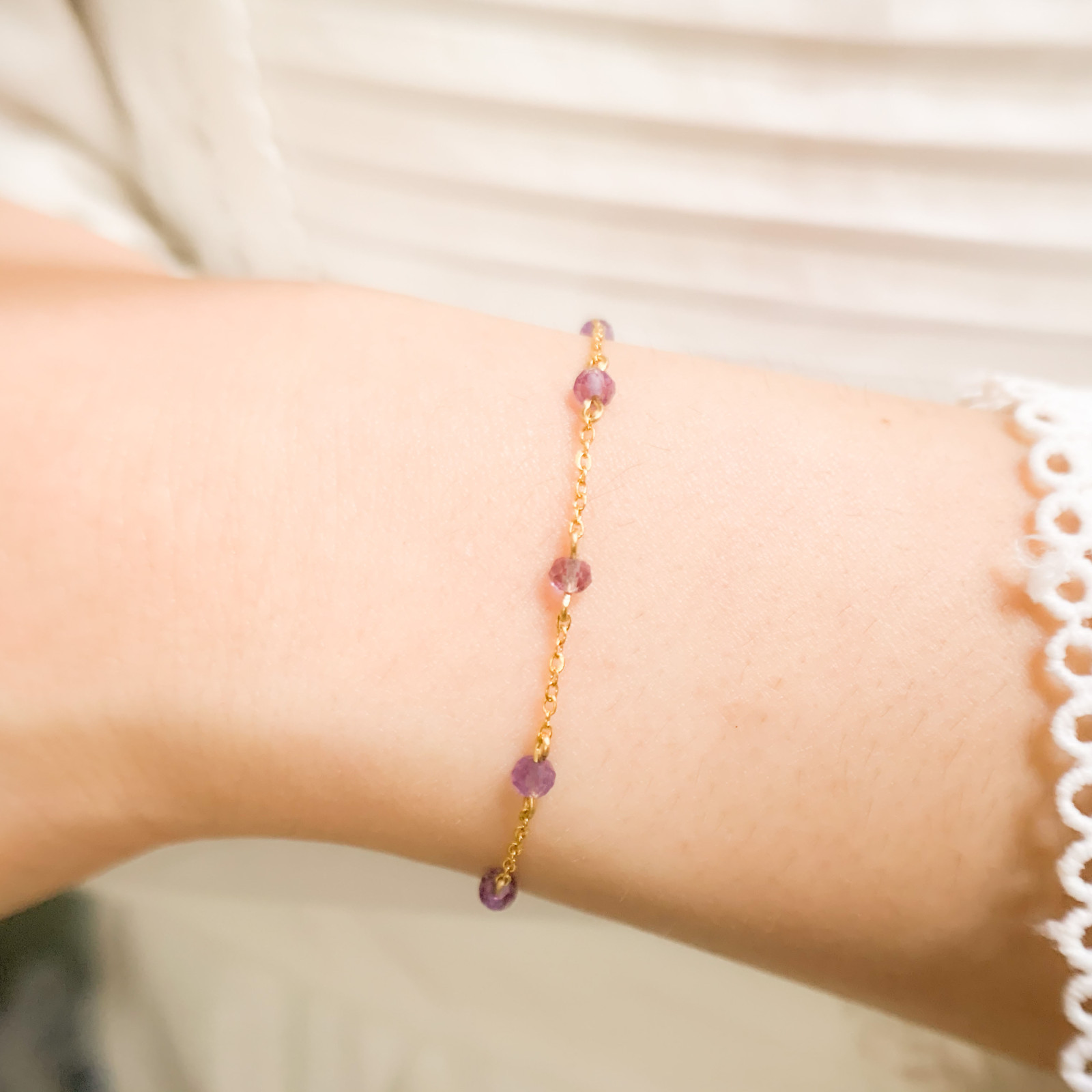 Classic Faceted Amethyst Bracelet