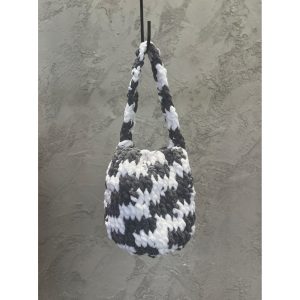 Colour blend baby yarn bucket bag